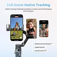 DJI Osmo Mobile 8 Gimbal Stabilizer for Phone, Native Tracking with Audio & Lighting