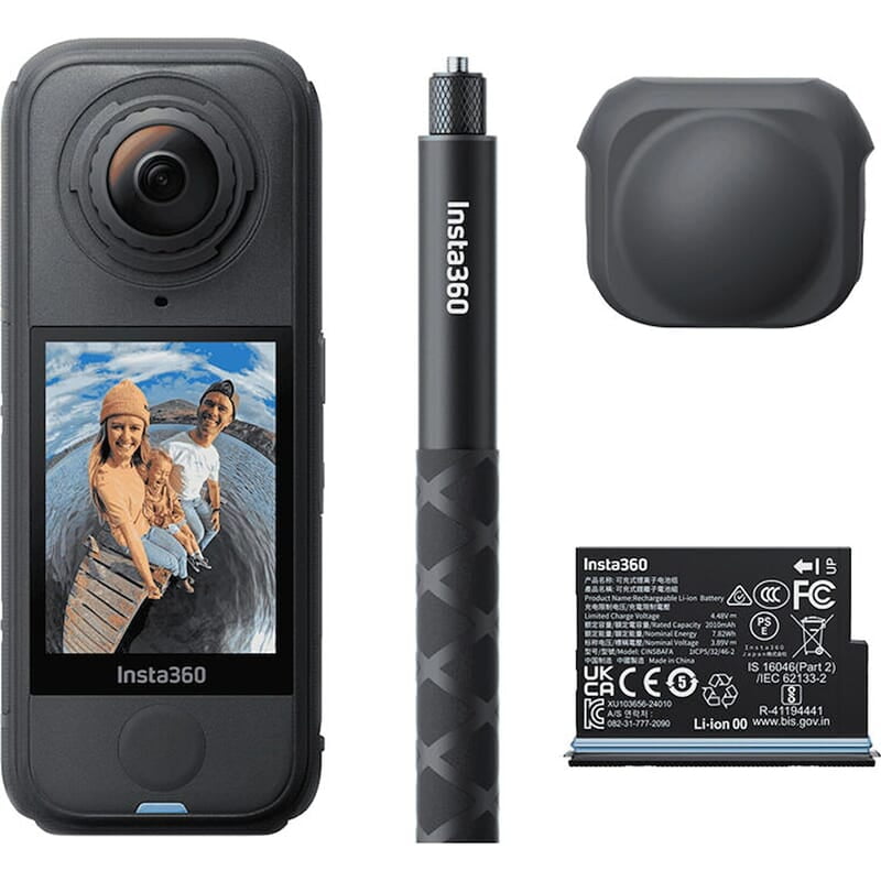 nsta360 X4 Air Starter Bundle - Lightweight 165g 8K 360 Camera, Invisible Selfie Stick Effect