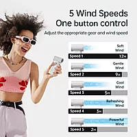 JISULIFE Portable Handheld Fan Life9, Turbo Power High Speed Air [