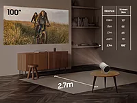 Samsung The Freestyle 2nd Gen Portable Compact Smart LED Projector with FHD Resolution